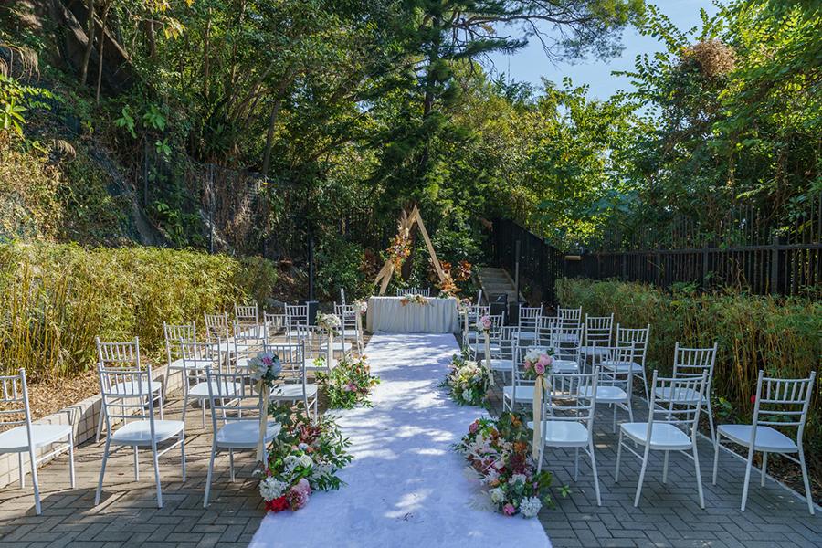 活動選址在饒宗頤文化館內圍繞植物的秘境「The Bamboo 竹林」,是婚禮的場地,絕少作對外活動。