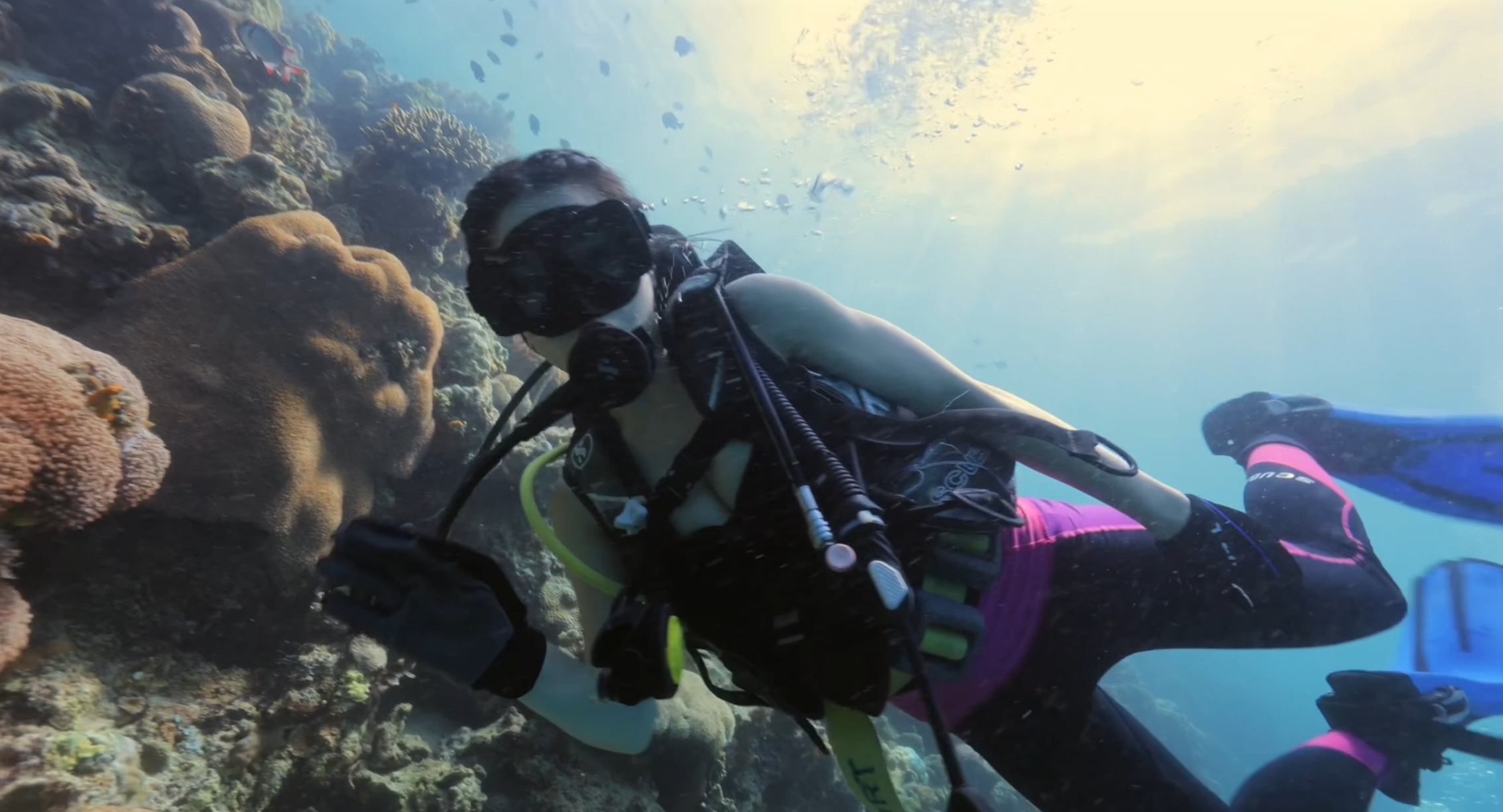 Jocelyn最難忘是比賽過程期間幾乎每日潛水,每次50分鐘,一天潛足三小時,對她體力而言是極大挑戰。