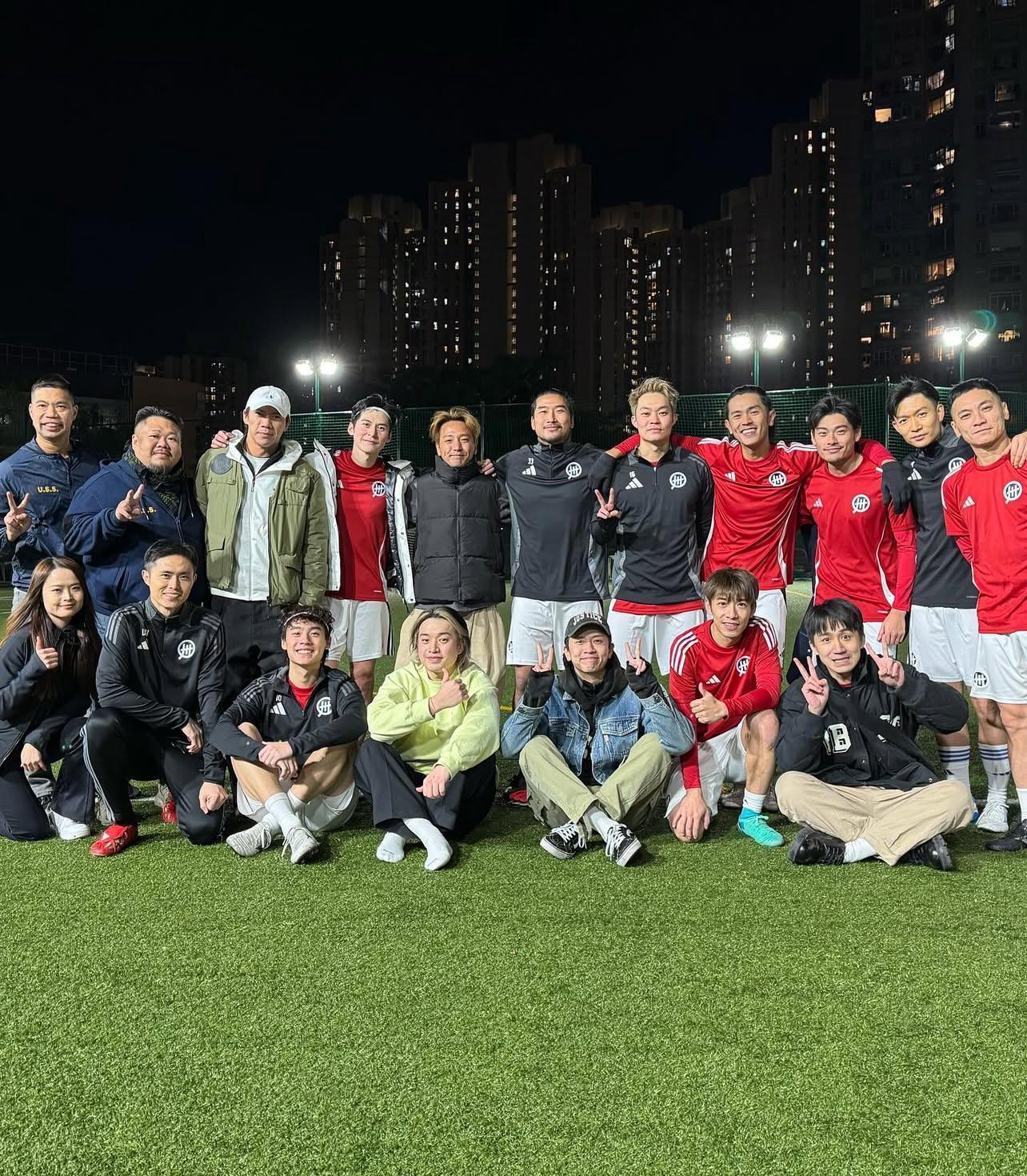 洪嘉豪與一眾藝人歌手組成的「FC3」球隊,為初六的「903賀歲波」備戰。