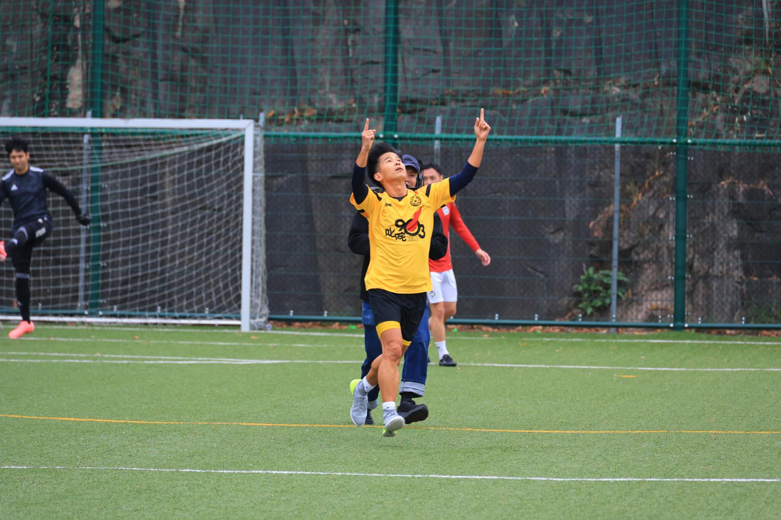 林海峰在首場比賽射入一球,成贏波功臣之一。