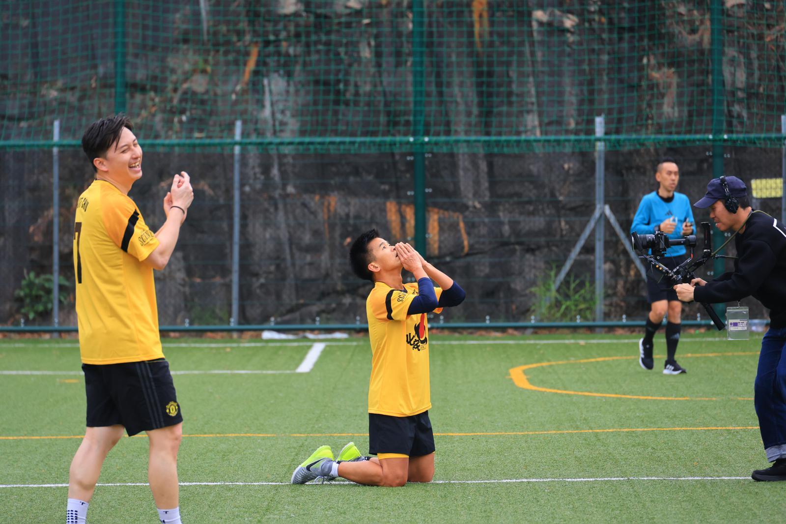 林海峰在首場比賽射入一球,成贏波功臣之一。