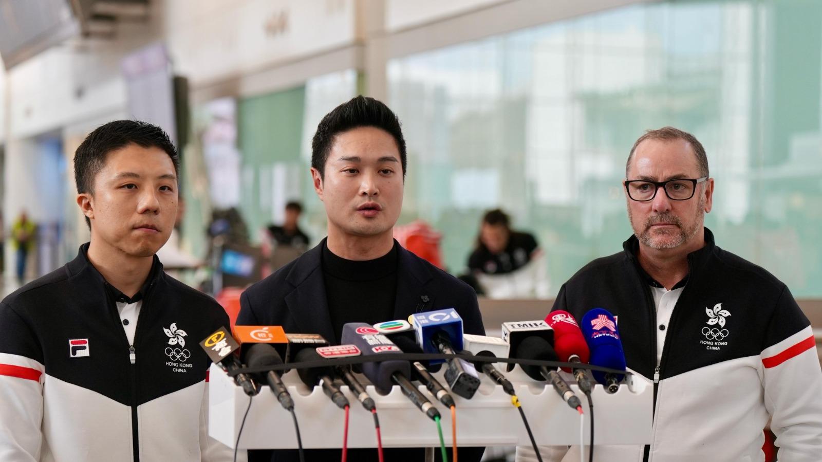 中國香港冰球總會主席陳恩永感謝特區政府及港協暨奧委會支持。