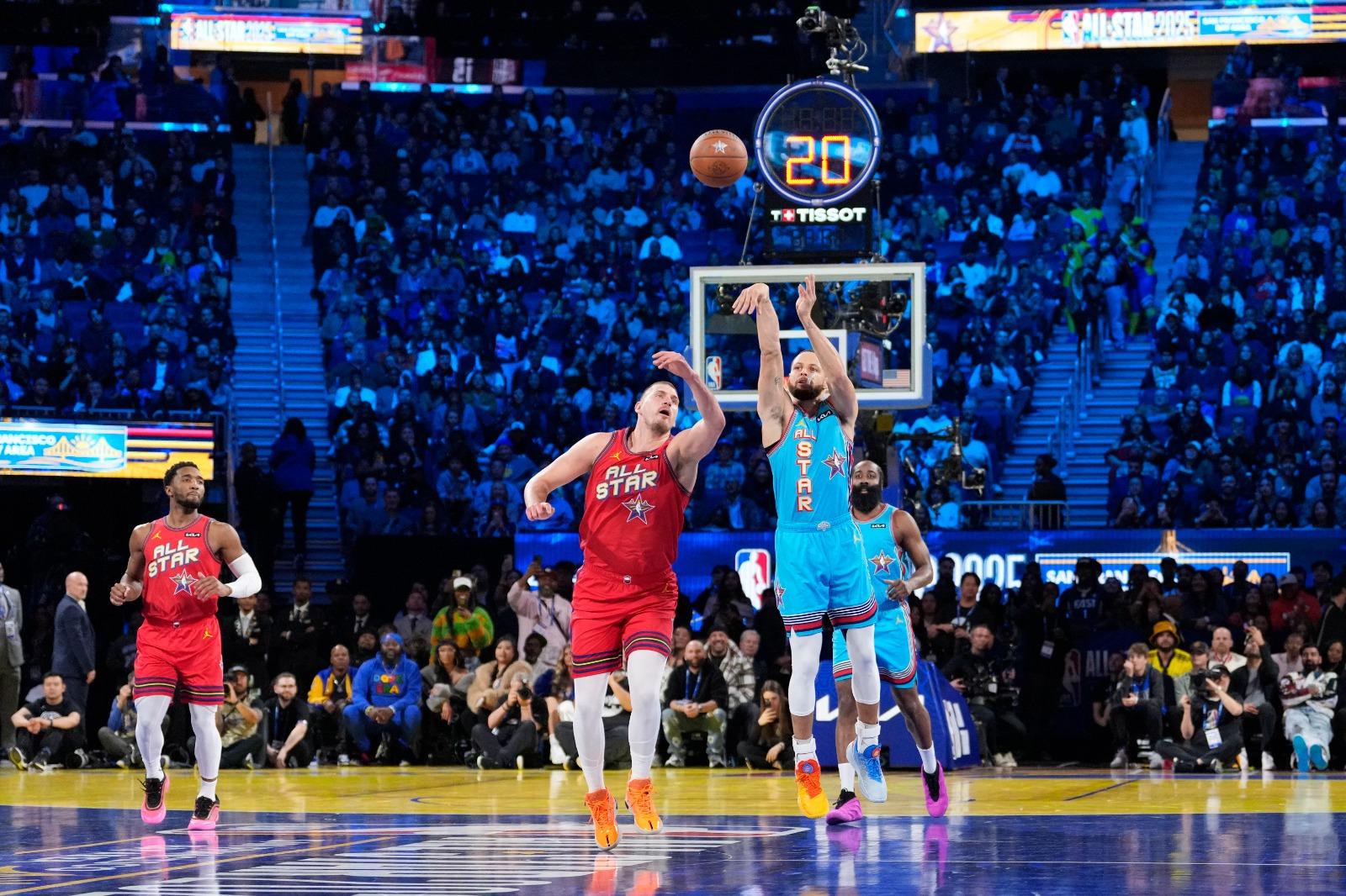 NBA明星賽2025|收視率比去年更低,改賽制效果不大。(路透社)