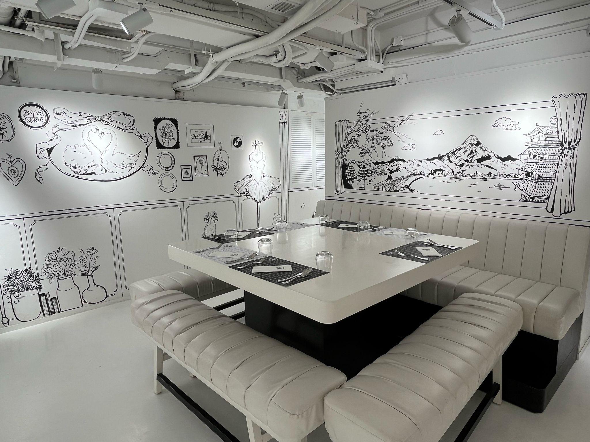 餐廳已有6年歷史,全場黑白藝術設計獨特。