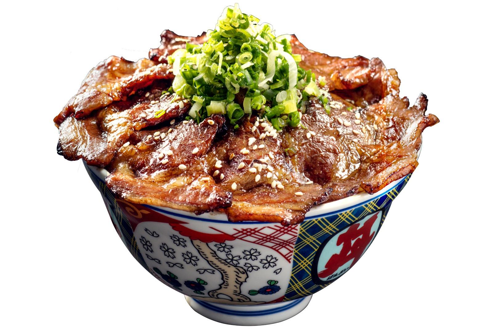 鹿兒島黑豚肩燒丼附泡菜$95 黑豚肉燒得甘香,充滿肉汁。