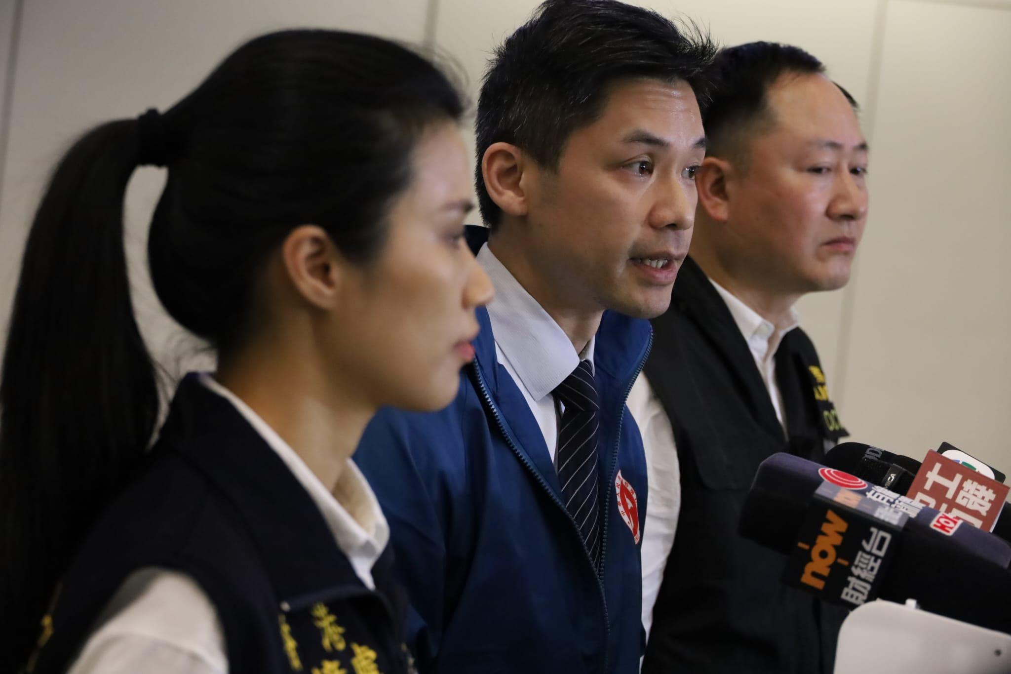 保安局專責小組晚上會見傳媒。(鍾式明攝)