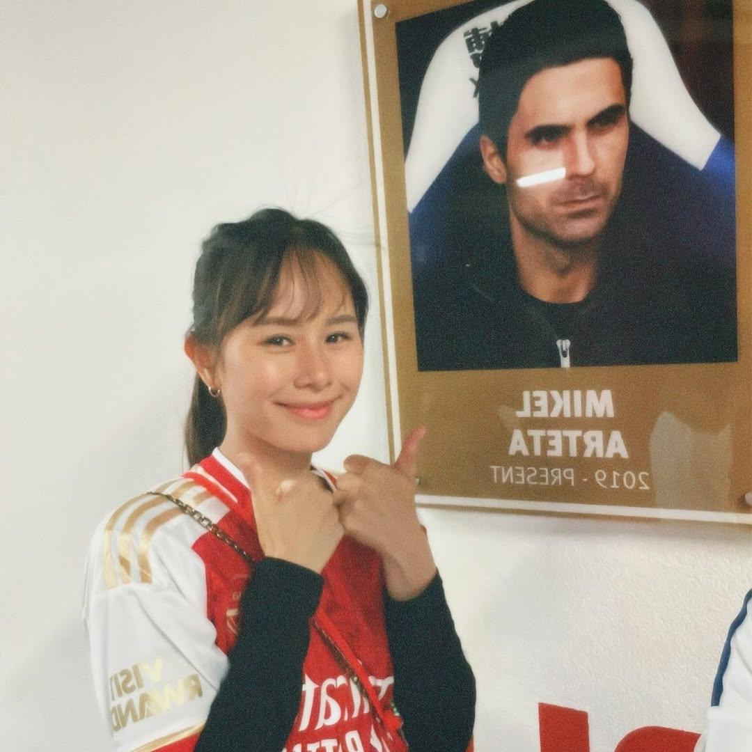 混血肥仔老婆芊蕙子是阿仙奴球迷。(芊蕙子IG)