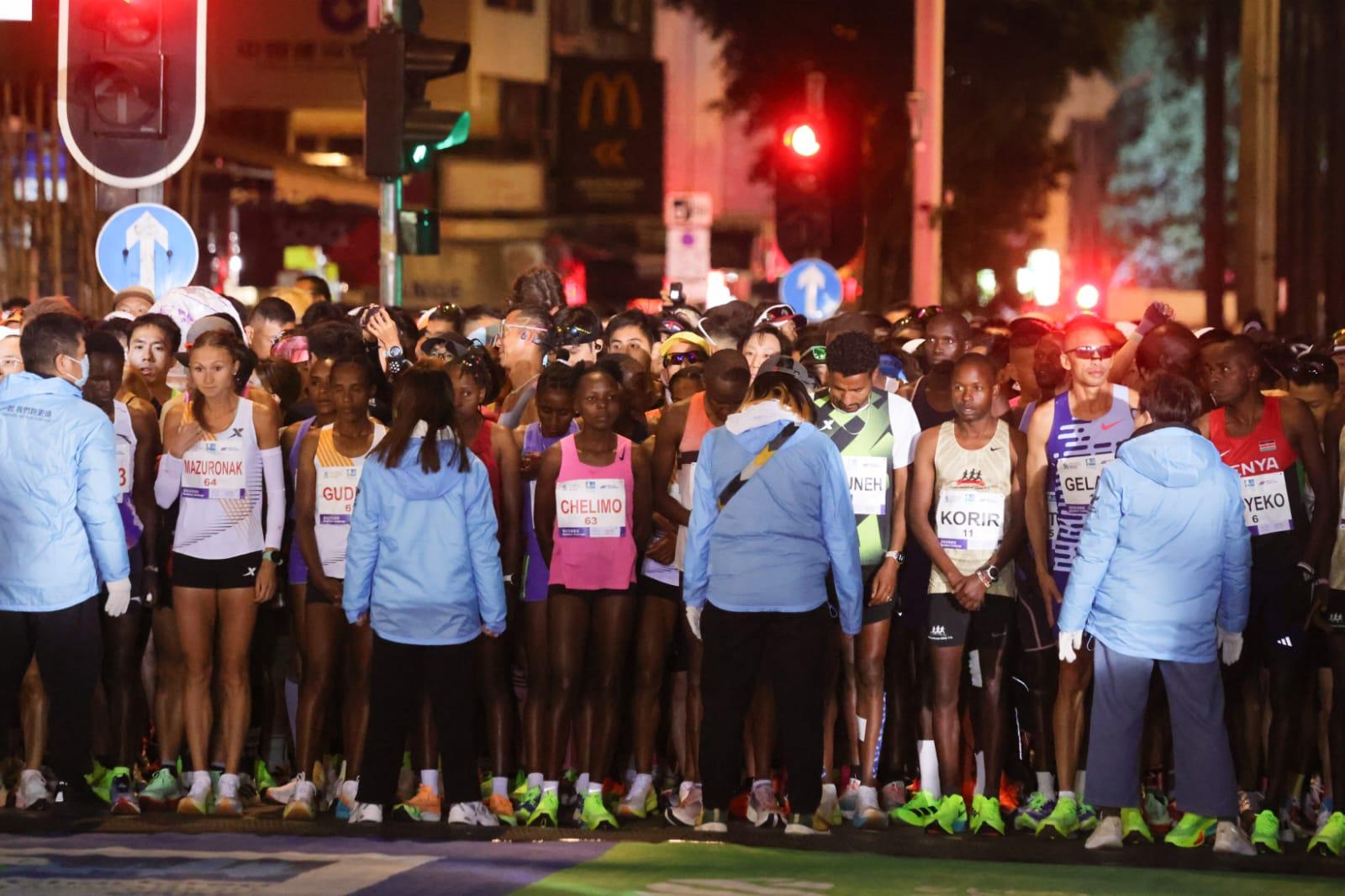 香港馬拉松今日舉行。(吳康琦攝)