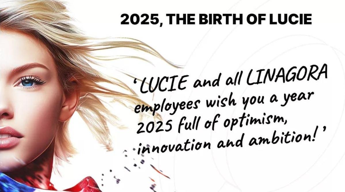 AI聊天機械人「Lucie」新年祝福。(互聯網)