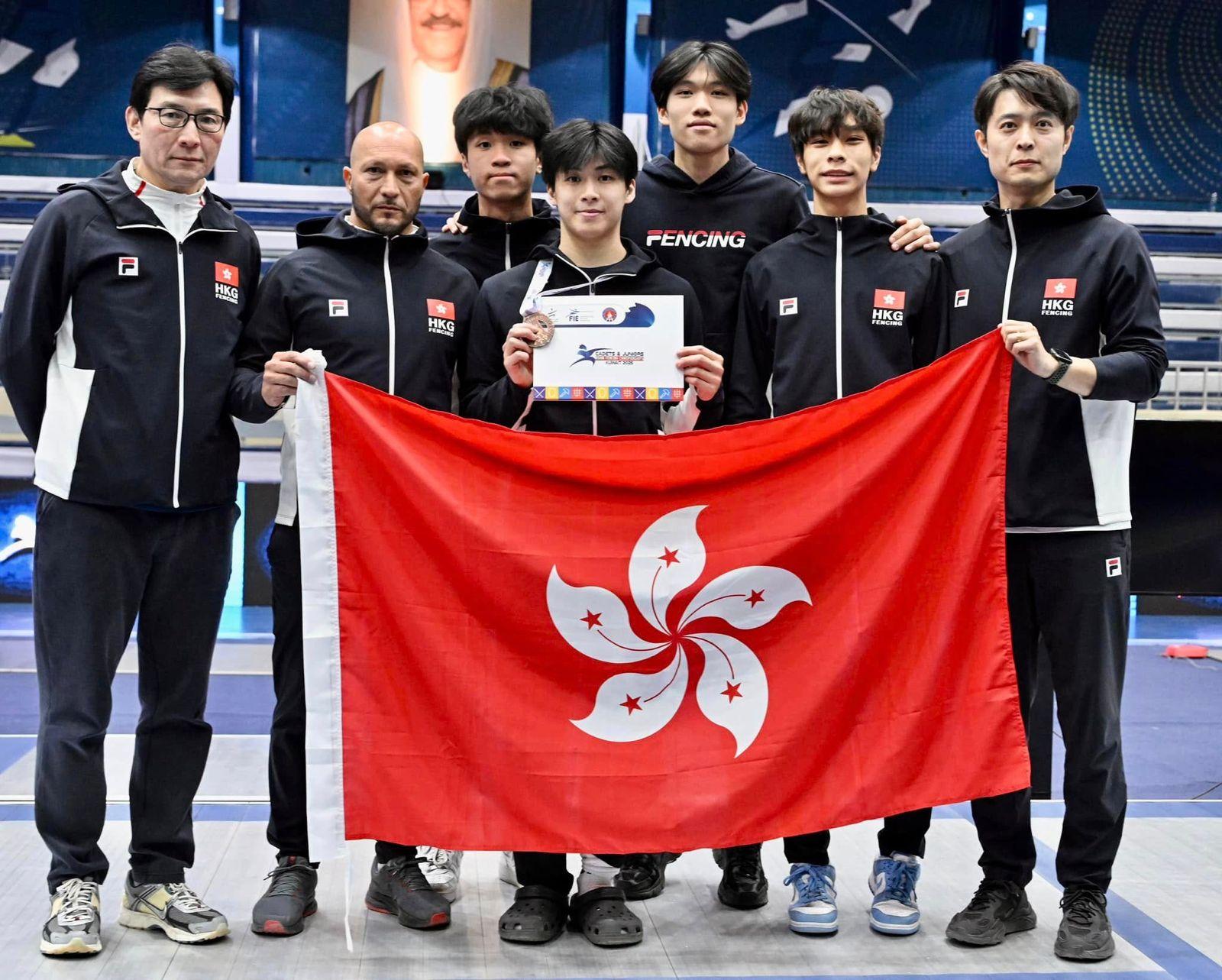 亞青劍擊賽|鄭鐵男連續四屆踏頒獎台 (圖片來源︰ 中國香港劍擊總會)