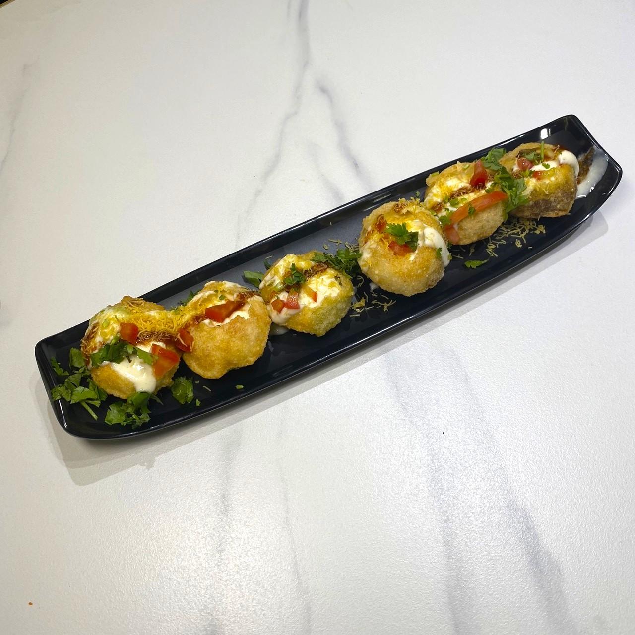 南印素食餐廳Woodlands的Dahi Puri乳酪薯仔炸米餅。