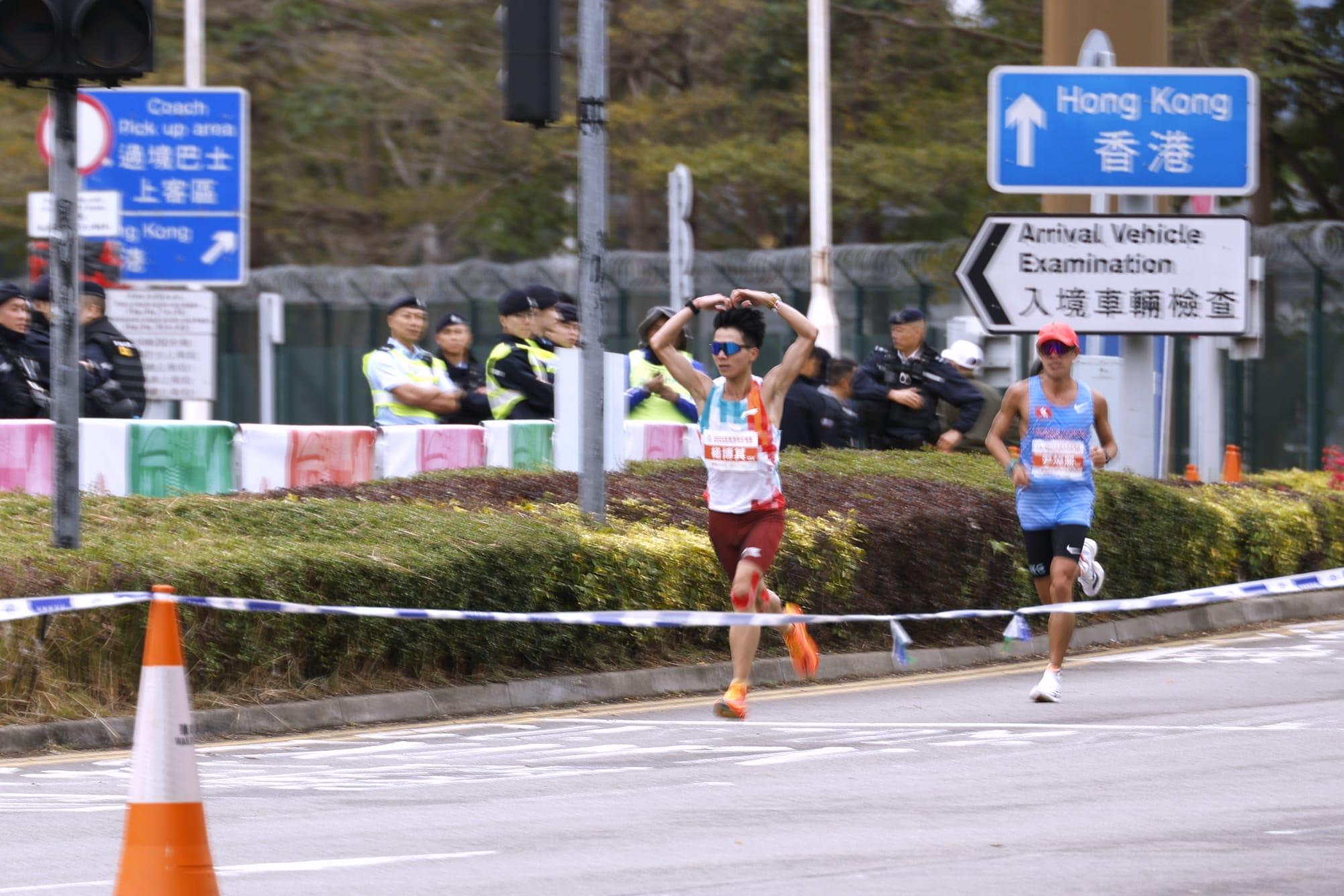 全運會馬拉松測試賽今晨舉行。(林俊源攝)