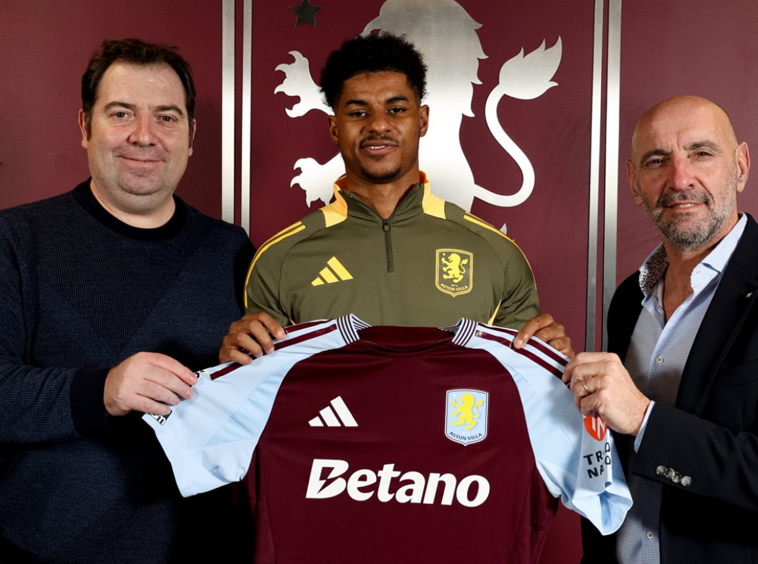 拉舒福特(Marcus Rashford)以借用形式轉投阿士東維拉。