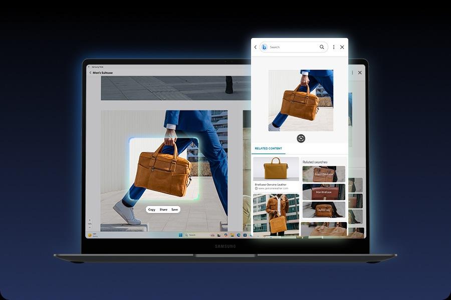 全新Galaxy AI Select功能,簡化搜尋結果。