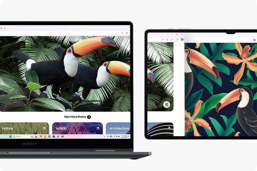 將Galaxy Tab連接到電腦即可變成第二屏幕。