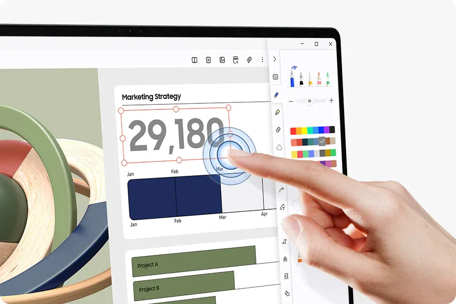 配備觸控屏幕可更快速控制電腦。