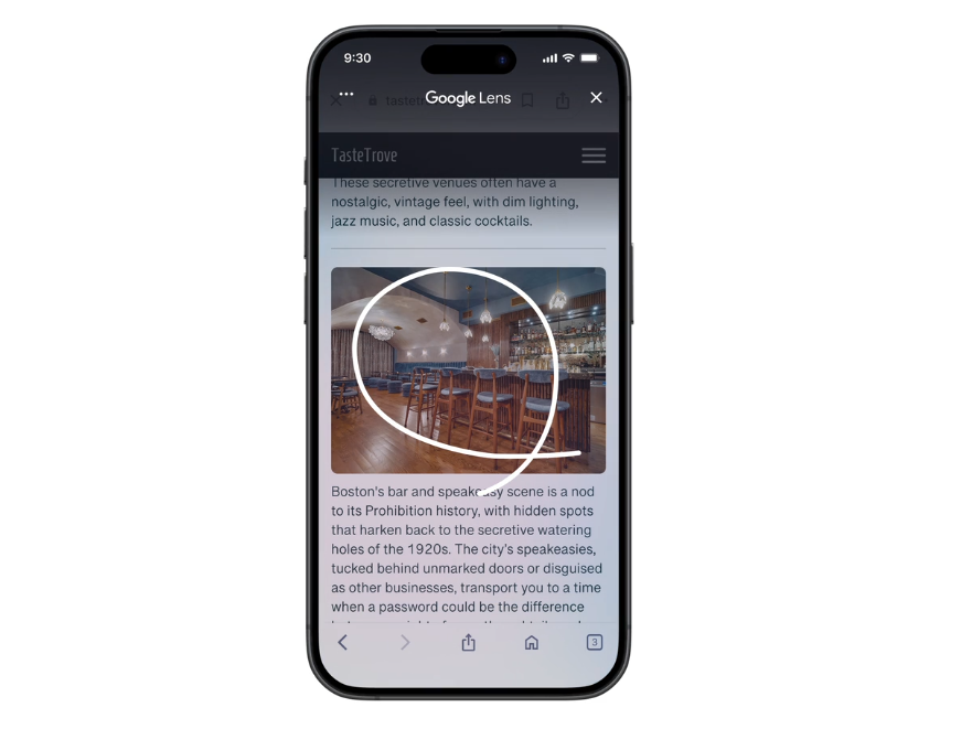 可以使用Circle to Search功能。
