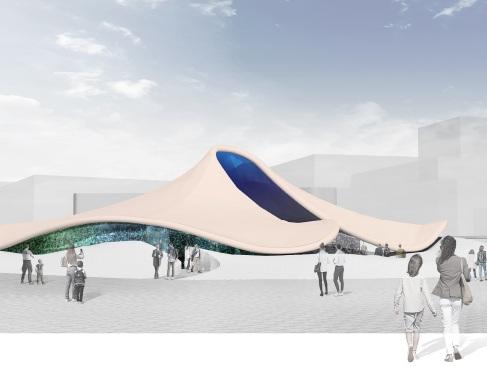 大阪世博展館的電腦模擬圖片。(互聯網)