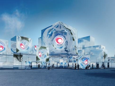 大阪世博展館的電腦模擬圖片。(互聯網)