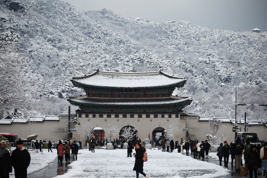 南韓多地氣溫將進一步下跌,並出現暴雪天氣。(資料圖片)