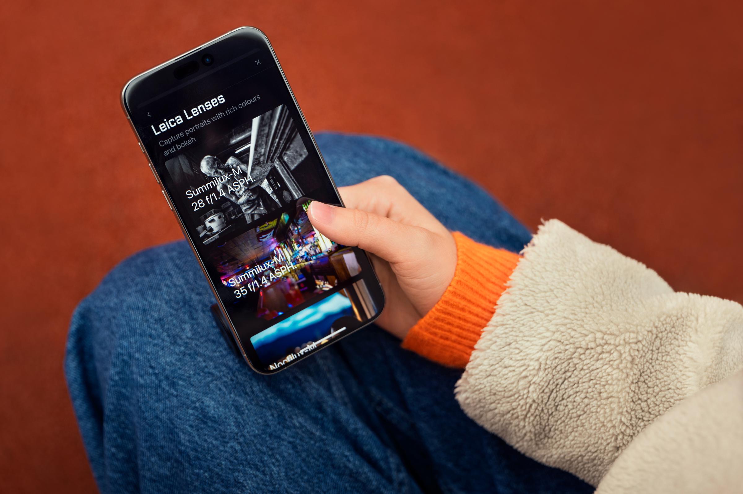 Leica LUX影相App內置多款鏡頭及濾鏡。