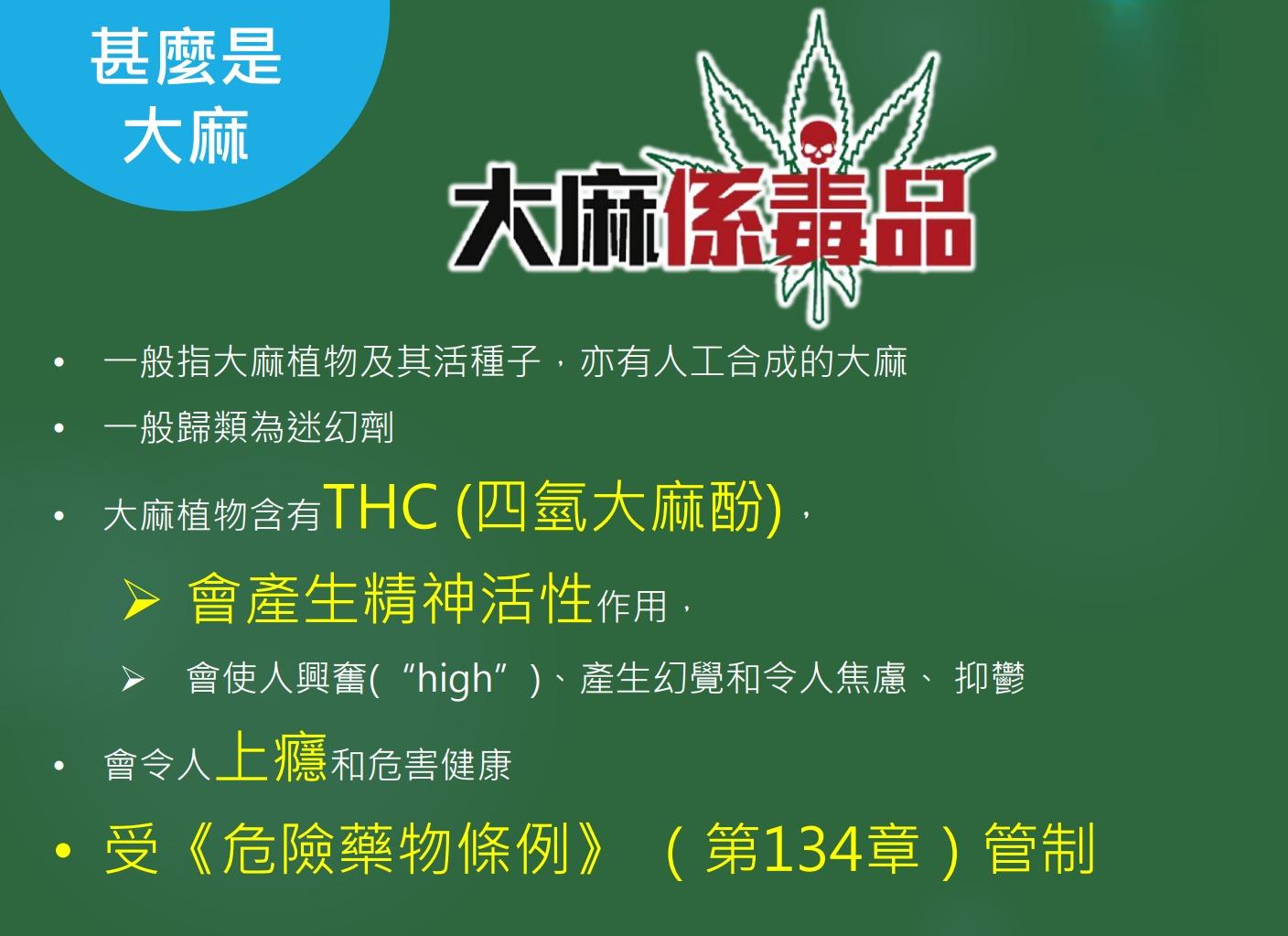毒品大麻|甚麼是大麻?(禁毒處)