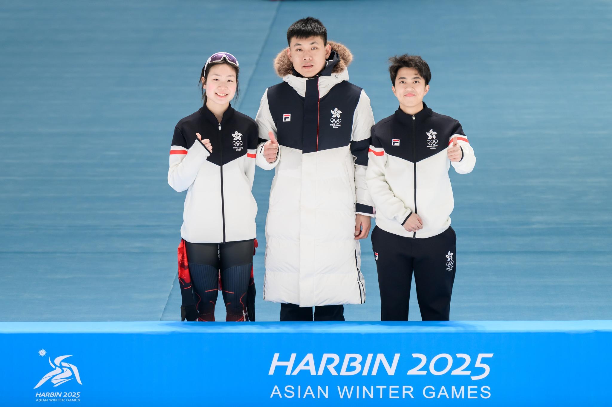 朱定文(右)希望能在賽事中發揮水準。(港協暨奧委會提供)