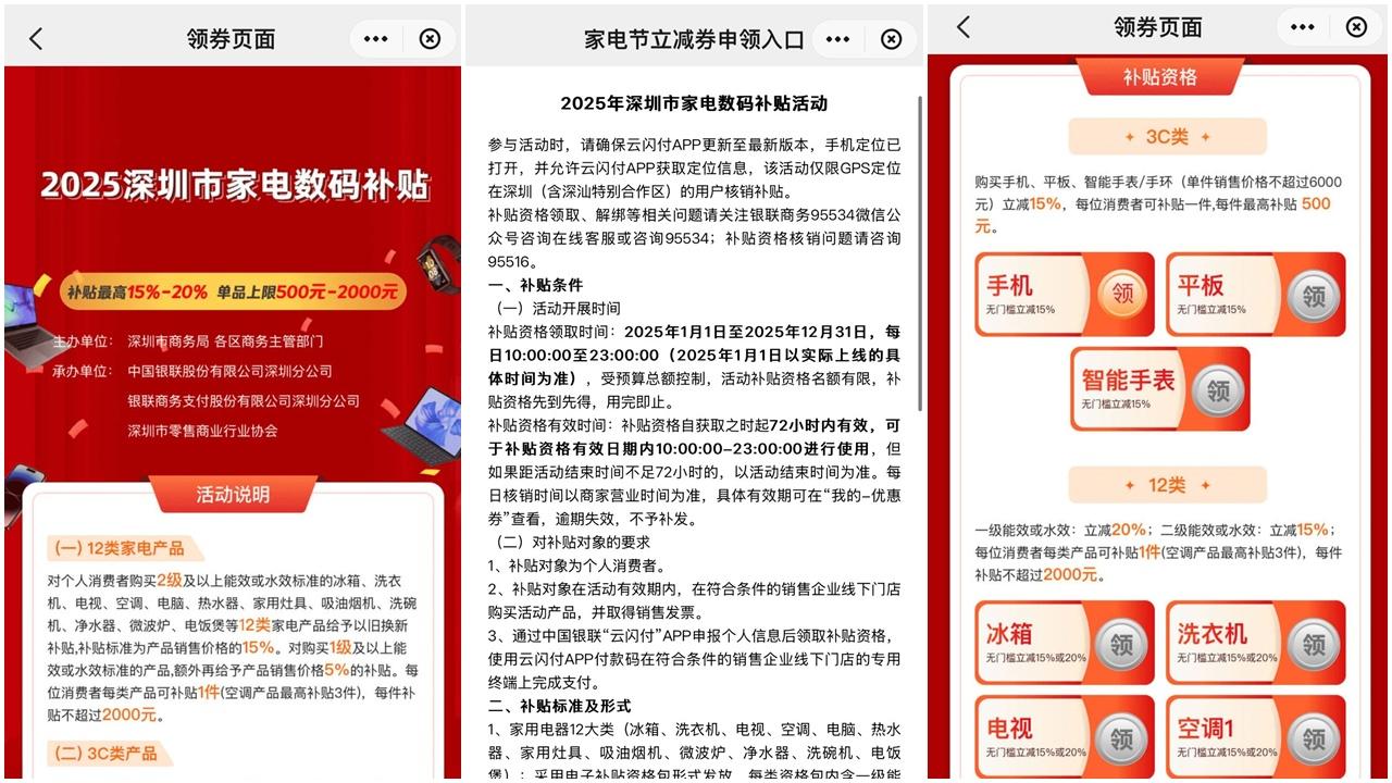 完成後即會進入「領券頁面」,之後便可點選自己需要的補貼項目,例如手機。