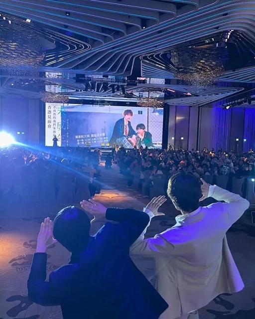 上村謙信與《未成年》拍檔本島純政來港出席粉絲見面會。