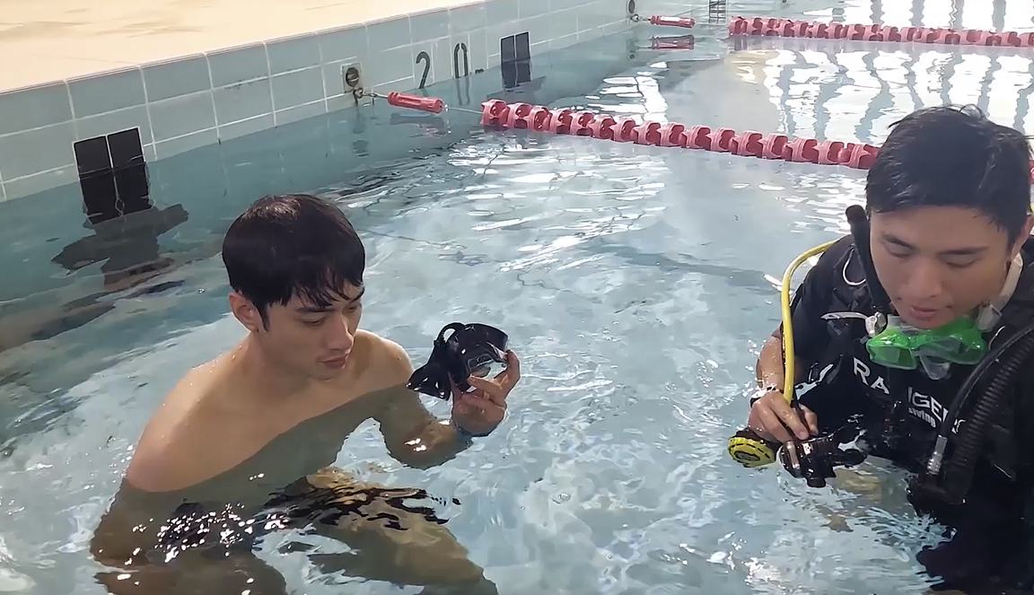 劉俊謙在嚴寒下為《贖夢》拍水底掙扎戲,拍到差唣唞不到氣。