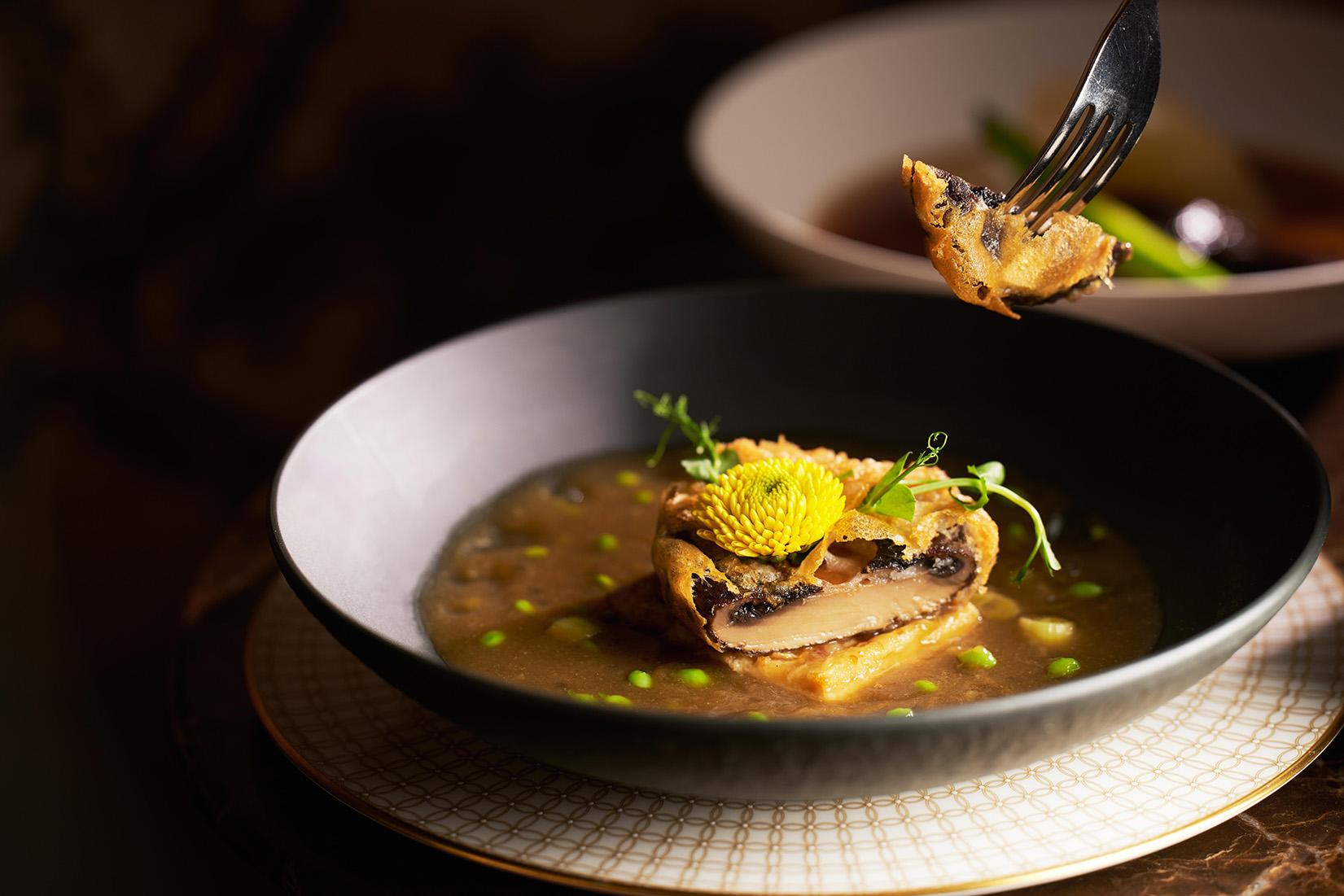 威士忌龍蝦汁脆皮紐西蘭大啡菇