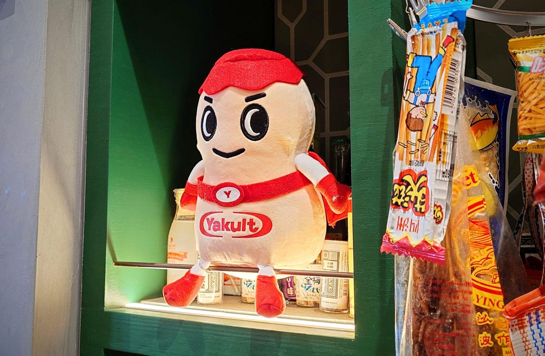 餐廳放置了益力多吉祥物擺設,增添童趣。