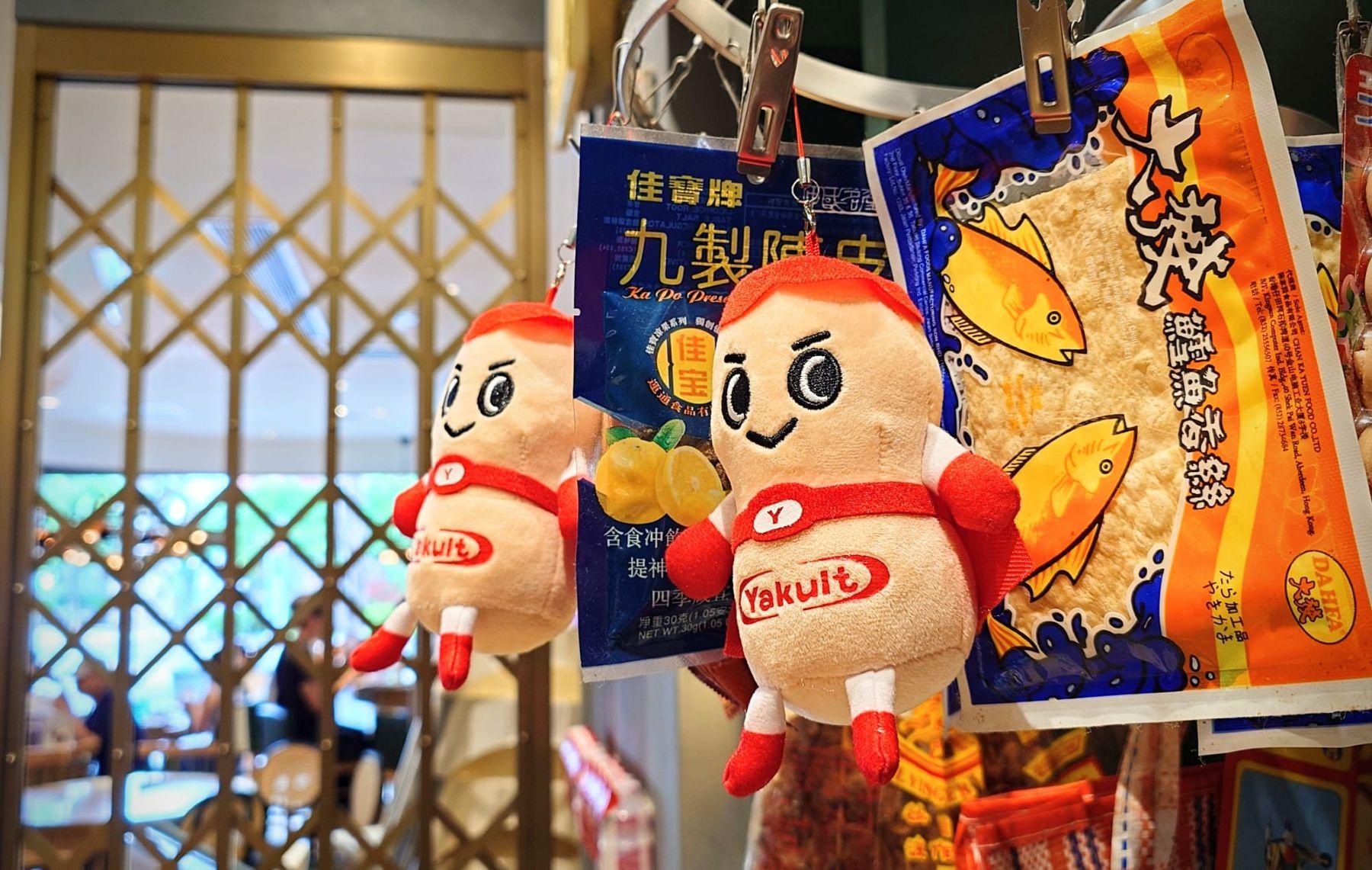 餐廳放置了可愛的益力多吉祥物擺設。