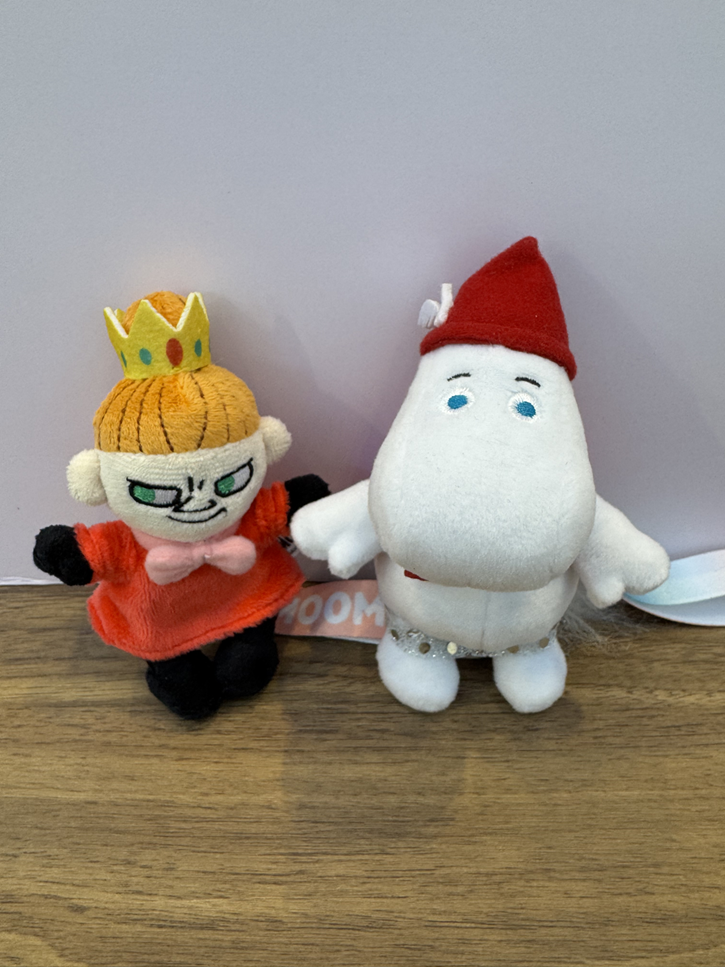 姆明公仔手帶吊飾 - 劍士姆明及皇冠小美 各$128