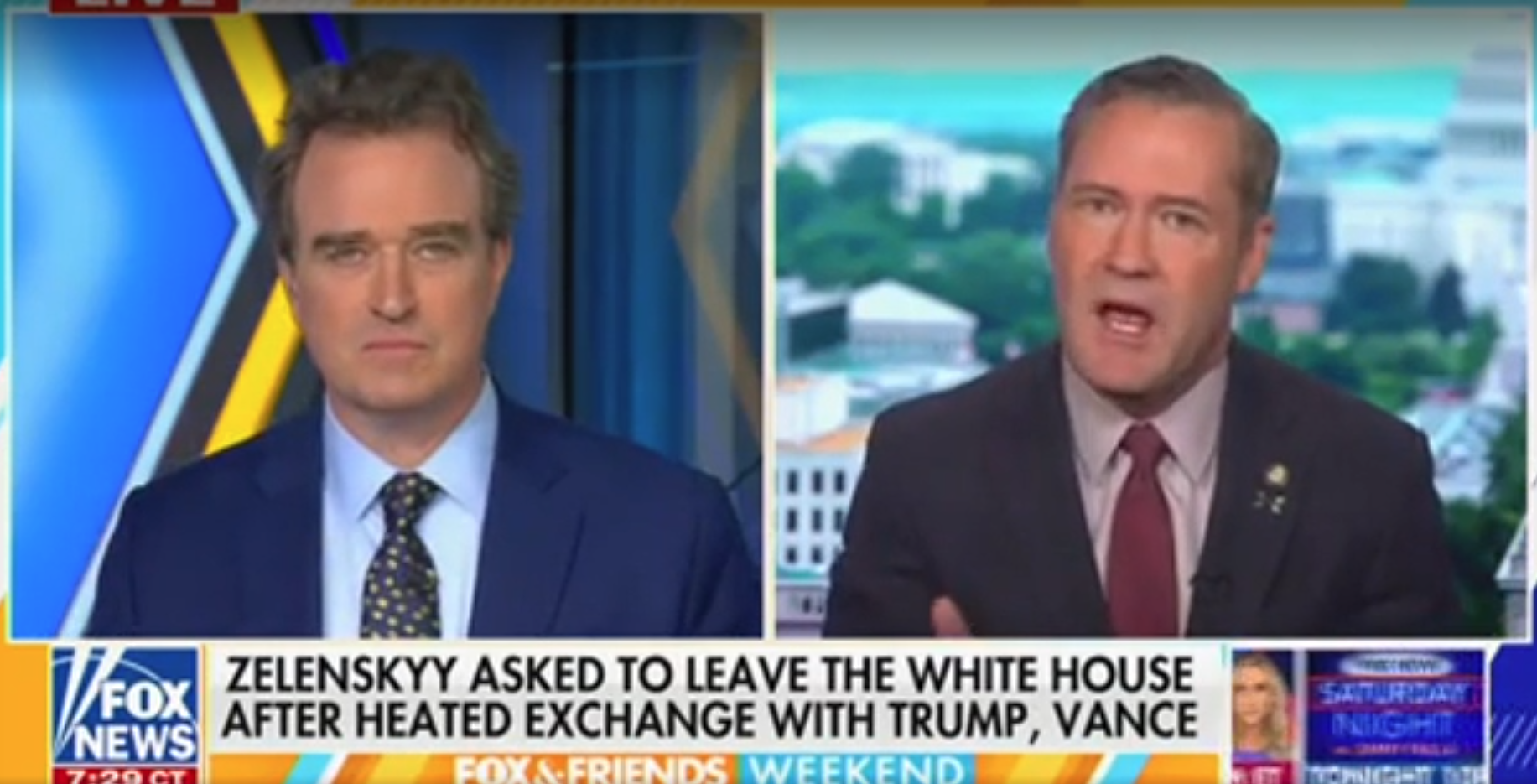 沃爾茨(右)接受霍士新聞訪問。(互聯網)