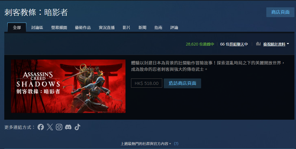 Steam平台的線上遊玩人數僅2.8萬。(網頁截圖)