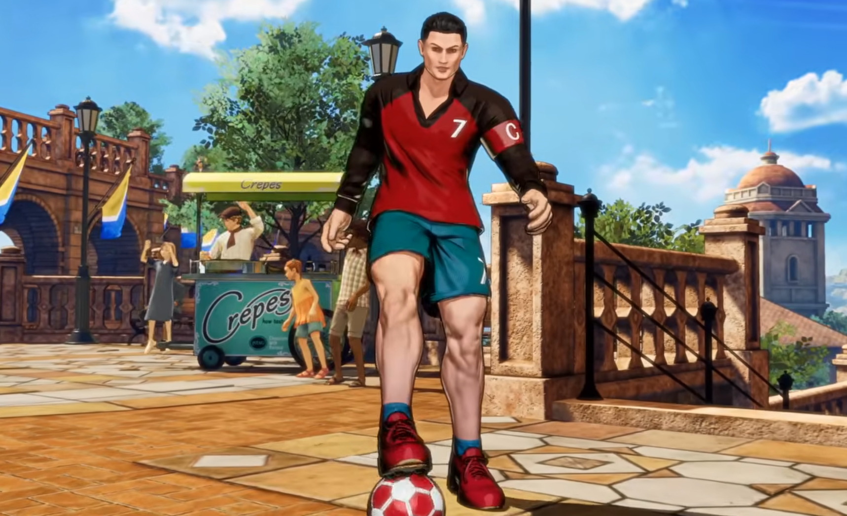 C朗在遊戲中穿上葡萄牙國家隊顏色的球衣。(影片截圖)