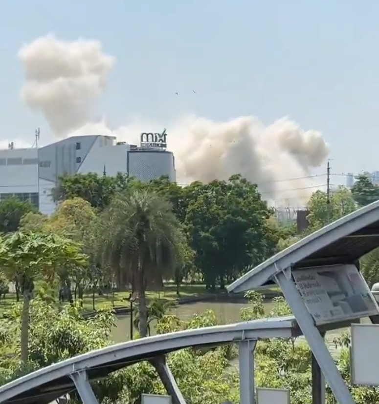 緬甸發生強烈地震,網傳鄰國泰國首都曼谷都感受到震動,有建築倒塌。(x)