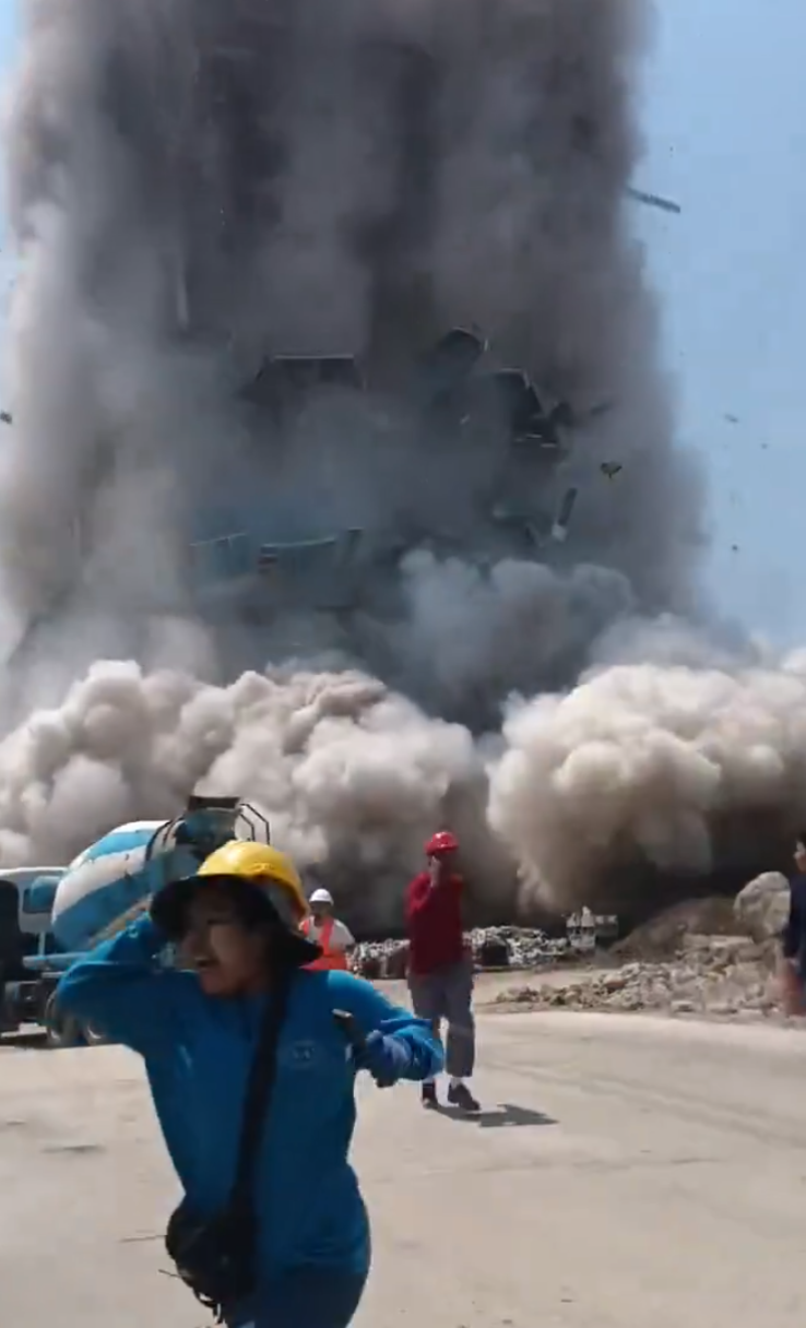 緬甸發生強烈地震,網傳鄰國泰國首都曼谷都感受到震動,有建築倒塌。(x)