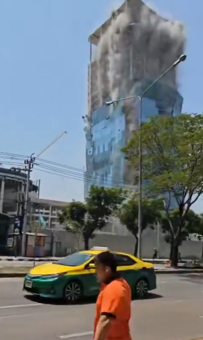 緬甸發生強烈地震,網傳鄰國泰國首都曼谷都感受到震動,有建築倒塌。(x)