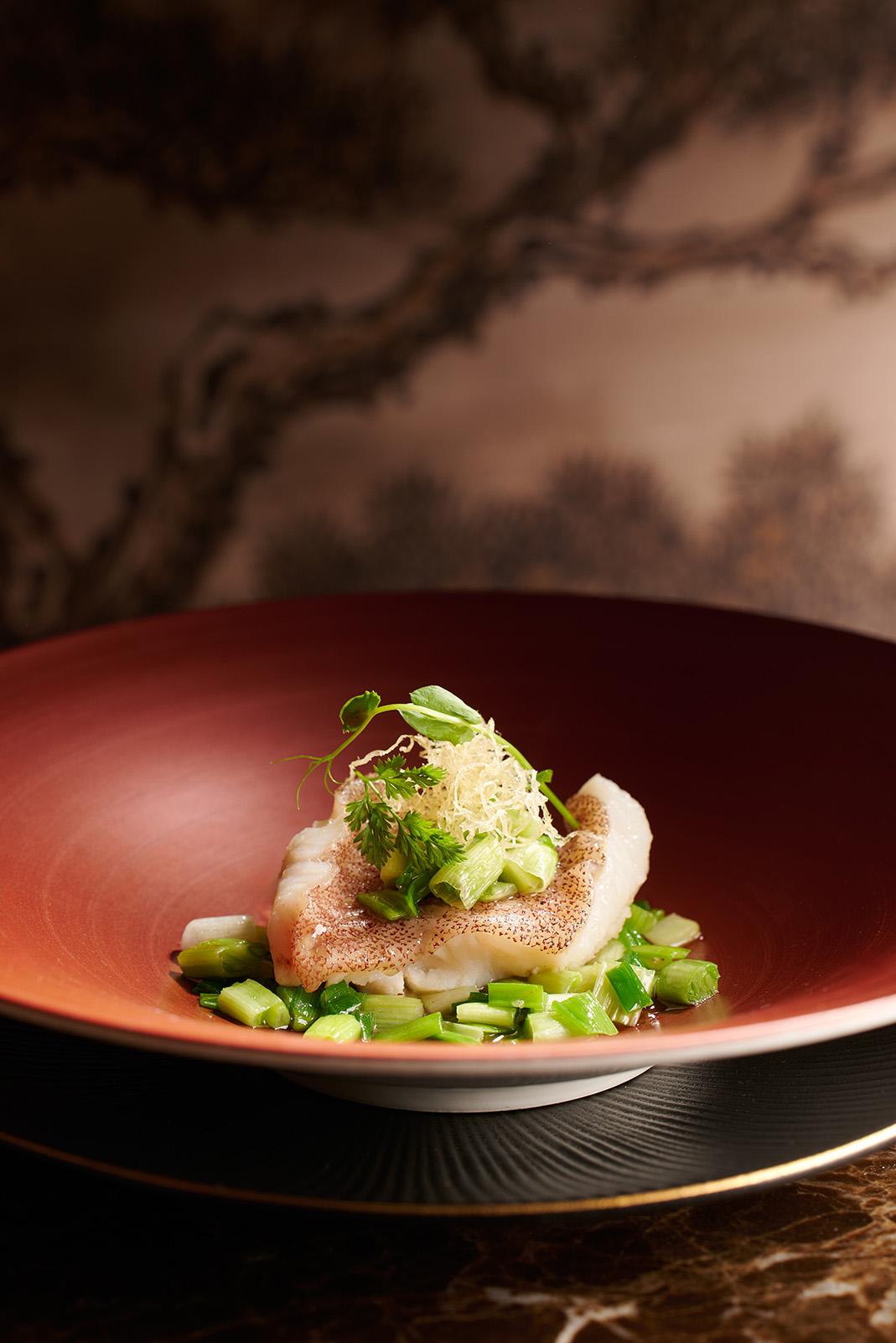 雞油蔥香岩鹽蒸星斑柳