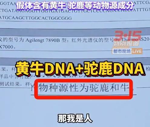 檢測機構在玲玲體內的注射物中檢出聚矽氧烷假體,以及駝鹿、黃牛的DNA。(微博)