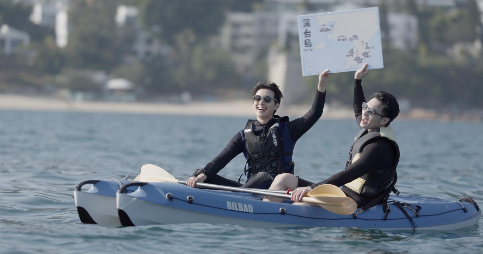 黃偉晉與彭千祐為旅發局拍攝「香港四隅」宣傳片,當中融入台灣綜藝拍攝手法,效果讓人看得開懷。