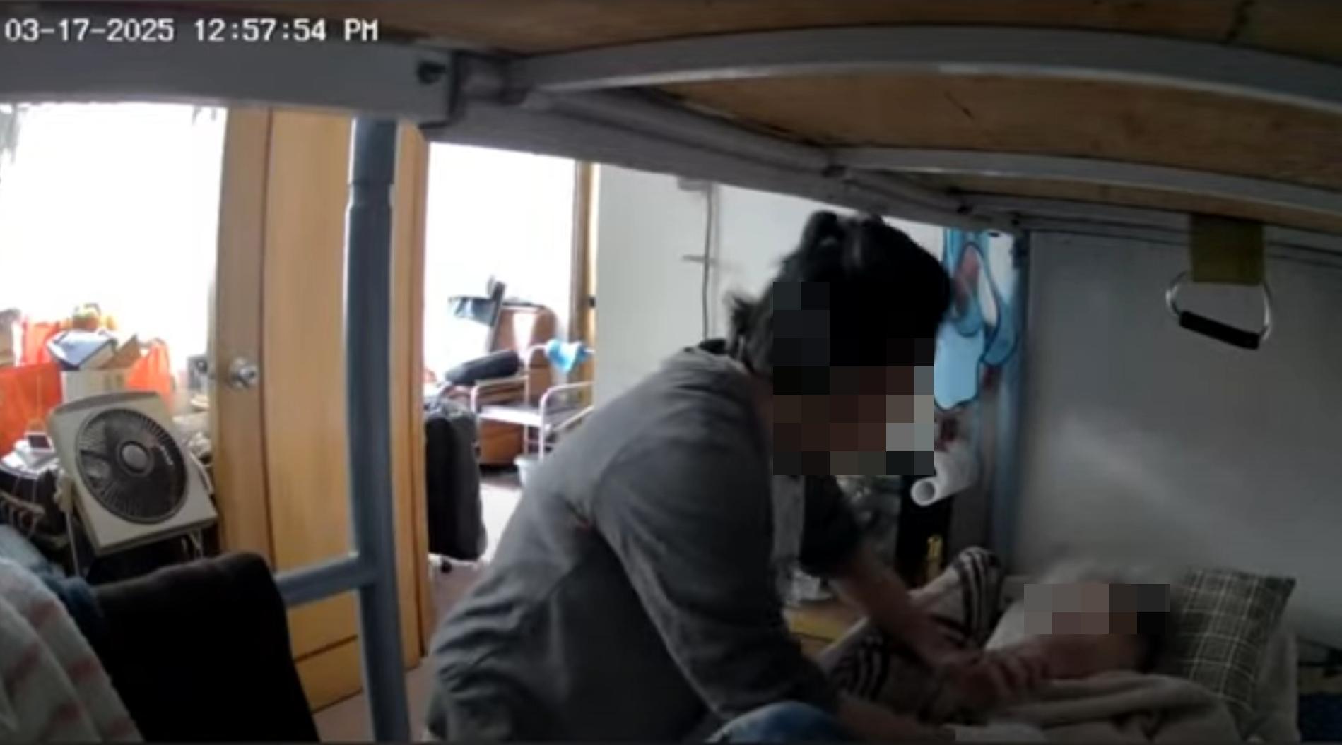 一名印傭疑虐待81歲患癌老婦。(網上片段截圖)