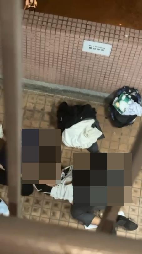 一個屋苑上演「活春宮」事件。(網上影片截圖)