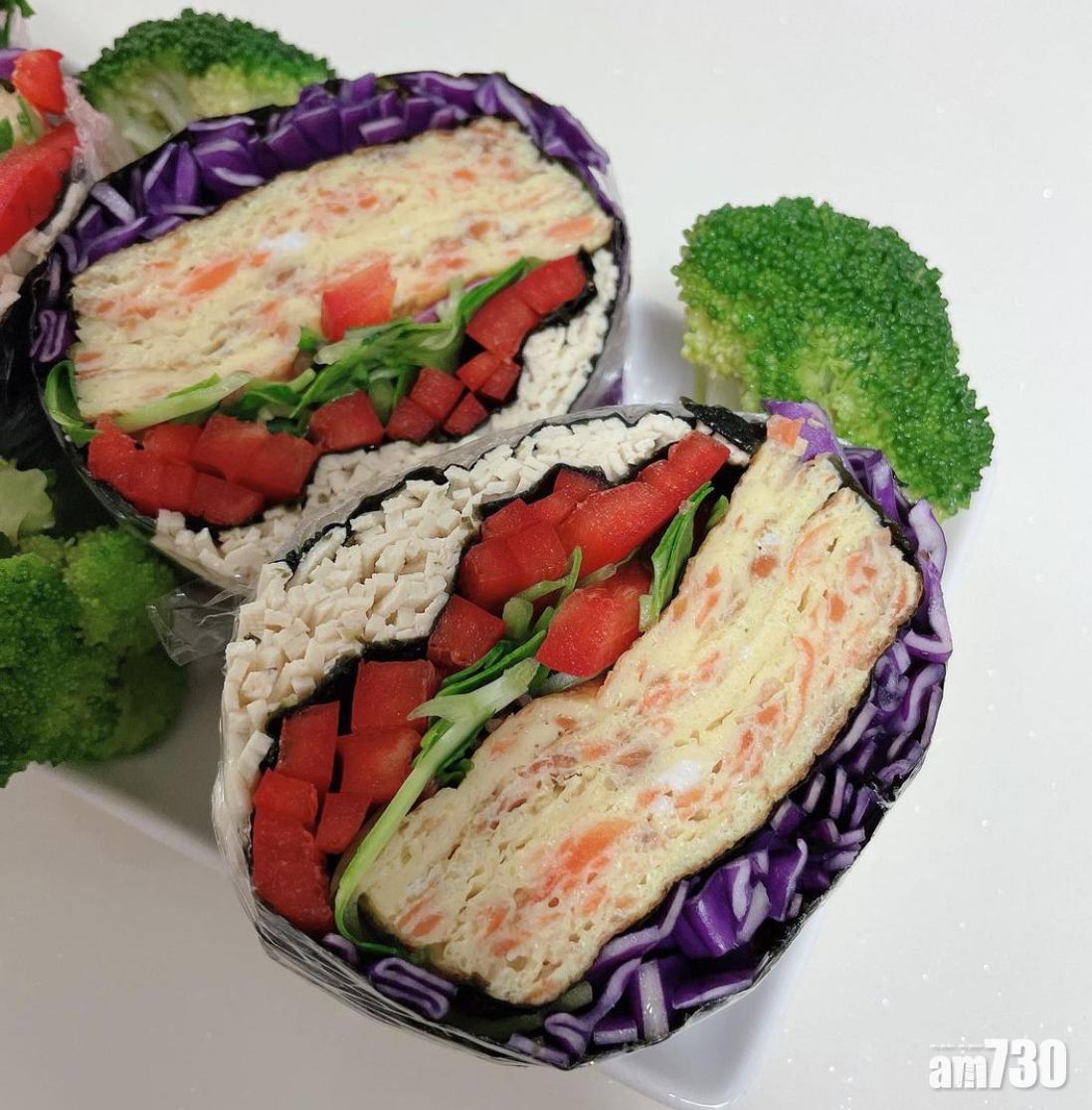 若果嫌牛油果脂肪過高,可以用煎蛋餅代替。