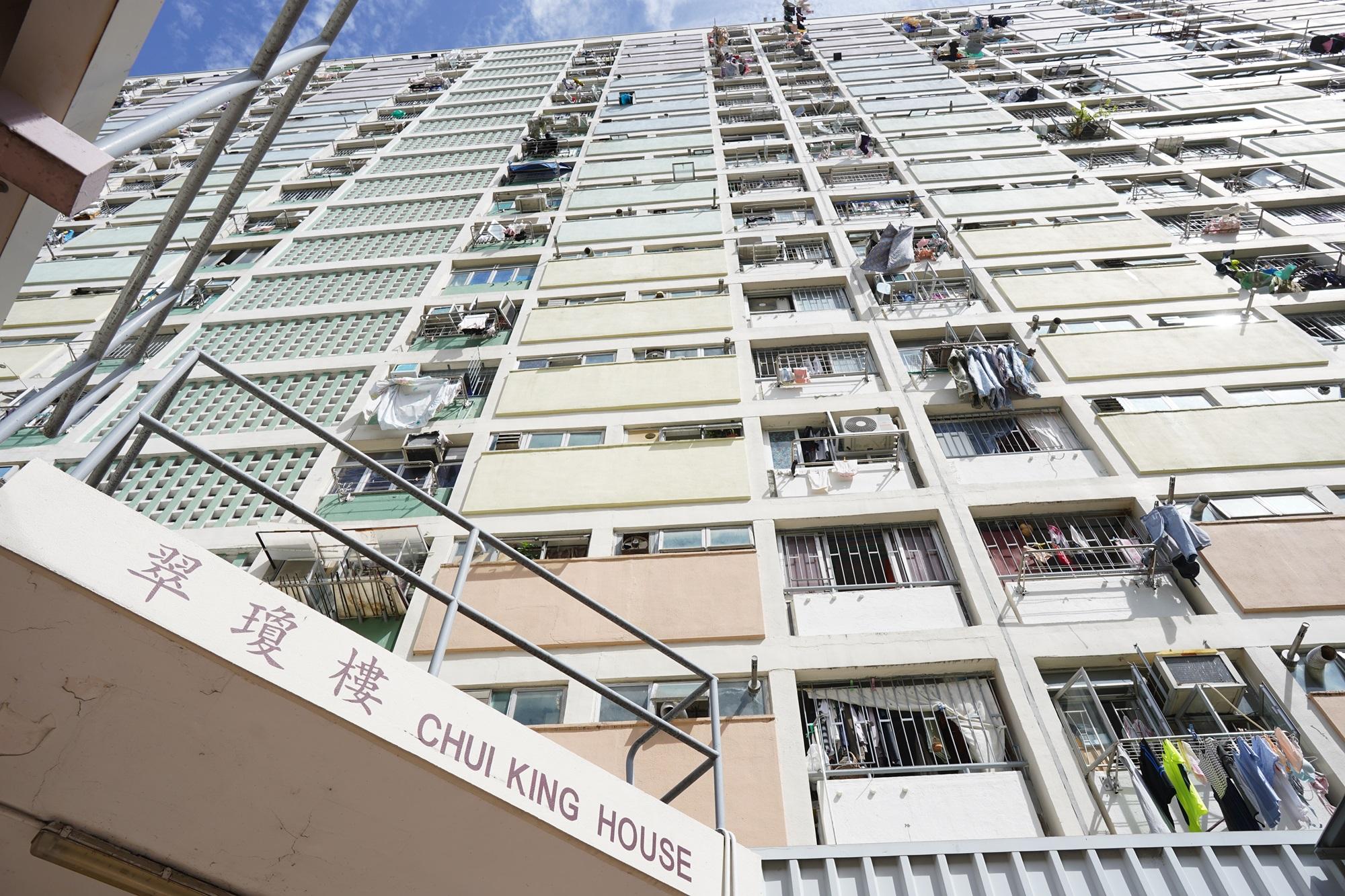 區麗群居於翠瓊樓一單位。(資料圖片/陳奕釗攝)