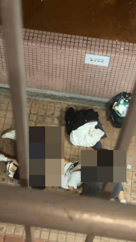 一個屋苑上演「活春宮」事件。(網上影片截圖)