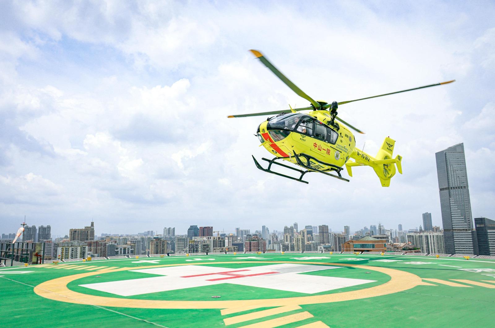 劉鑾雄樓天台設有緊急救援直升機停機坪,為粵港澳大灣區建立30分鐘醫療緊急救治圈。