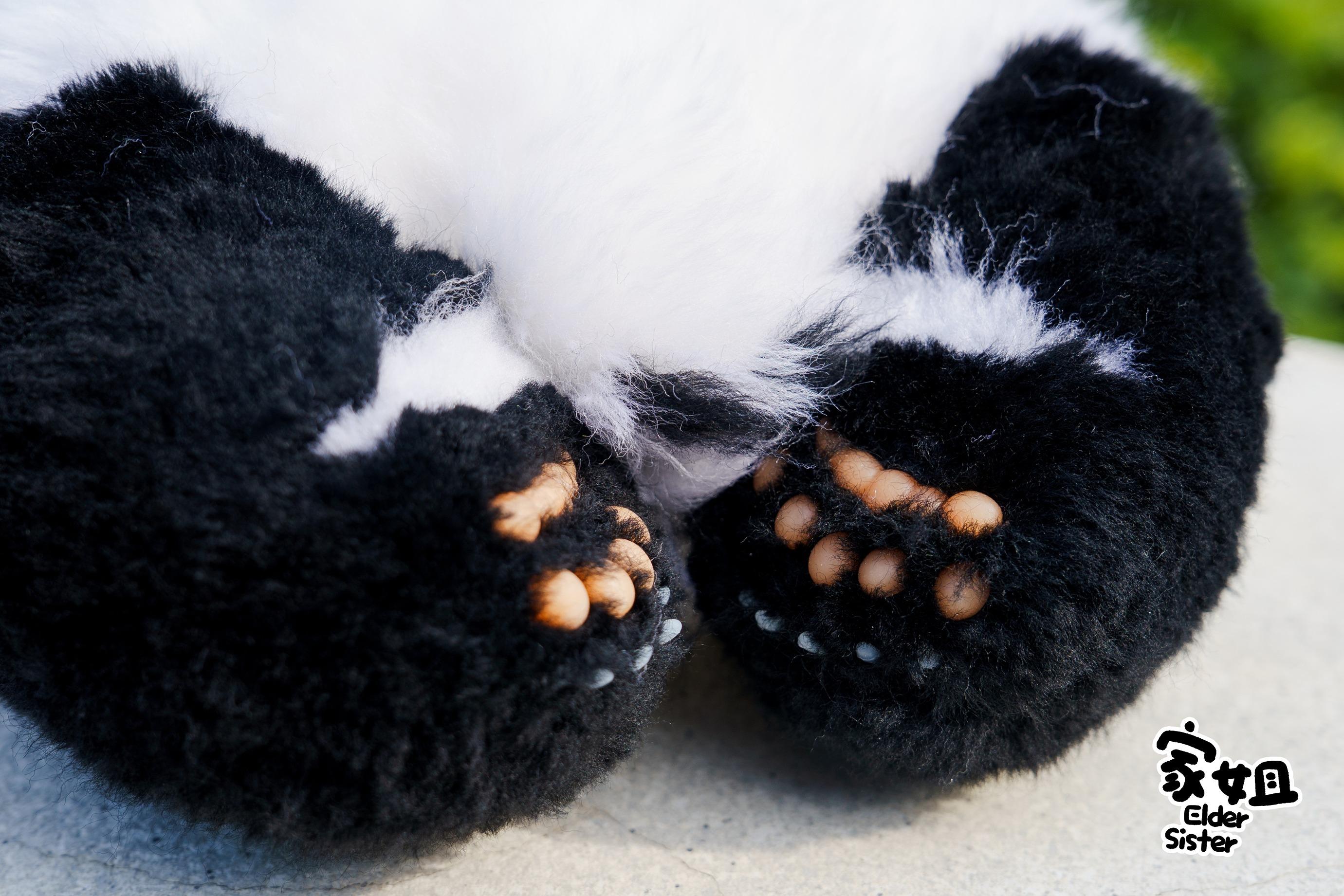 三個月仿真大熊貓寶寶毛公仔